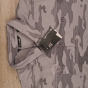 TRAVIS MATHEW Skywind Camo Heather Gray Dell‎ Golf XXL Mens Polo Shirt NEW